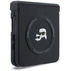Karl Lagerfeld Karl&Choupette Pins MagSafe dėklas Samsung Galaxy Z Flip 8 - juodas -- Samsung Galaxy Z Flip 8