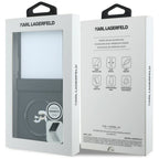 Karl Lagerfeld Karl&Choupette Pins MagSafe dėklas Samsung Galaxy Z Flip 8 - juodas -- Samsung Galaxy Z Flip 8
