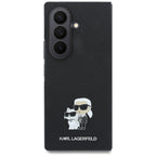 Karl Lagerfeld Saffiano Karl&Choupette Pin dėklas Samsung Galaxy Z Fold 8 Ultra - juodas -- Samsung Galaxy Z Fold 8 Ultra