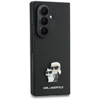 Karl Lagerfeld Saffiano Karl&Choupette Pin dėklas Samsung Galaxy Z Fold 8 Ultra - juodas -- Samsung Galaxy Z Fold 8 Ultra