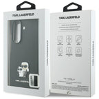 Karl Lagerfeld Saffiano Karl&Choupette Pin dėklas Samsung Galaxy Z Fold 8 Ultra - juodas -- Samsung Galaxy Z Fold 8 Ultra