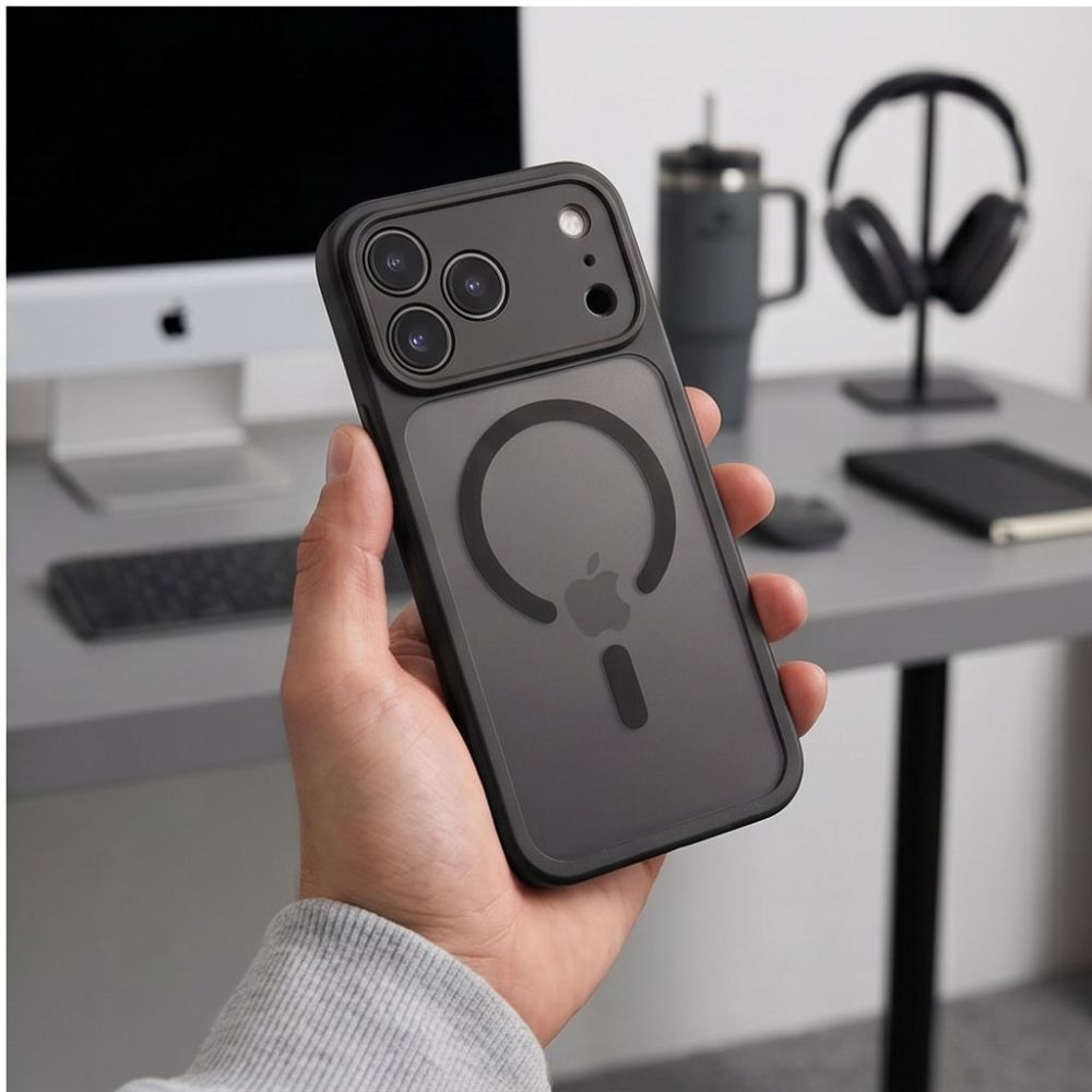Tech-Protect BasicMag MagSafe dėklas iPhone 17 Pro / 18 Pro - Matinis juodas -- iPhone 17 Pro / iPhone 18 Pro