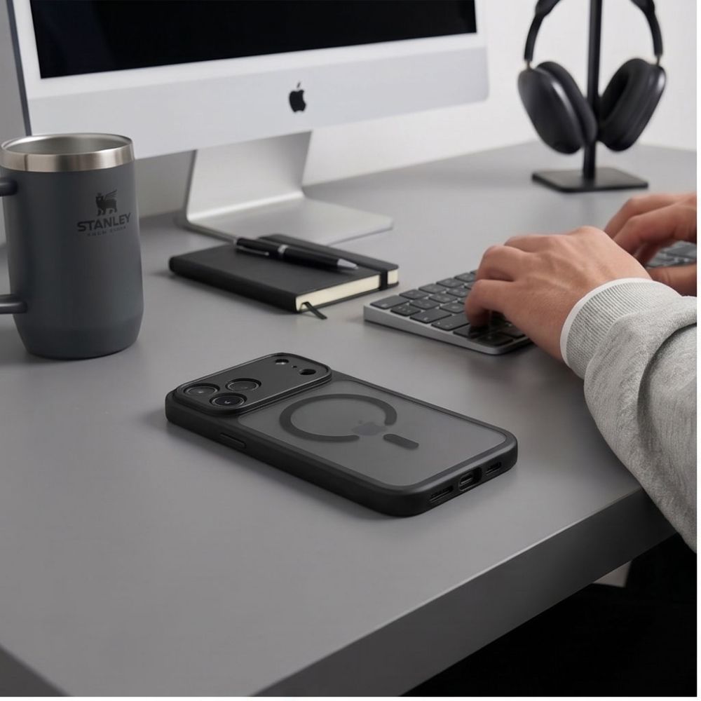 Tech-Protect BasicMag MagSafe dėklas iPhone 17 Pro Max / 18 Pro Max - Matinis juodas -- iPhone 17 Pro Max / iPhone 18 Pro Max