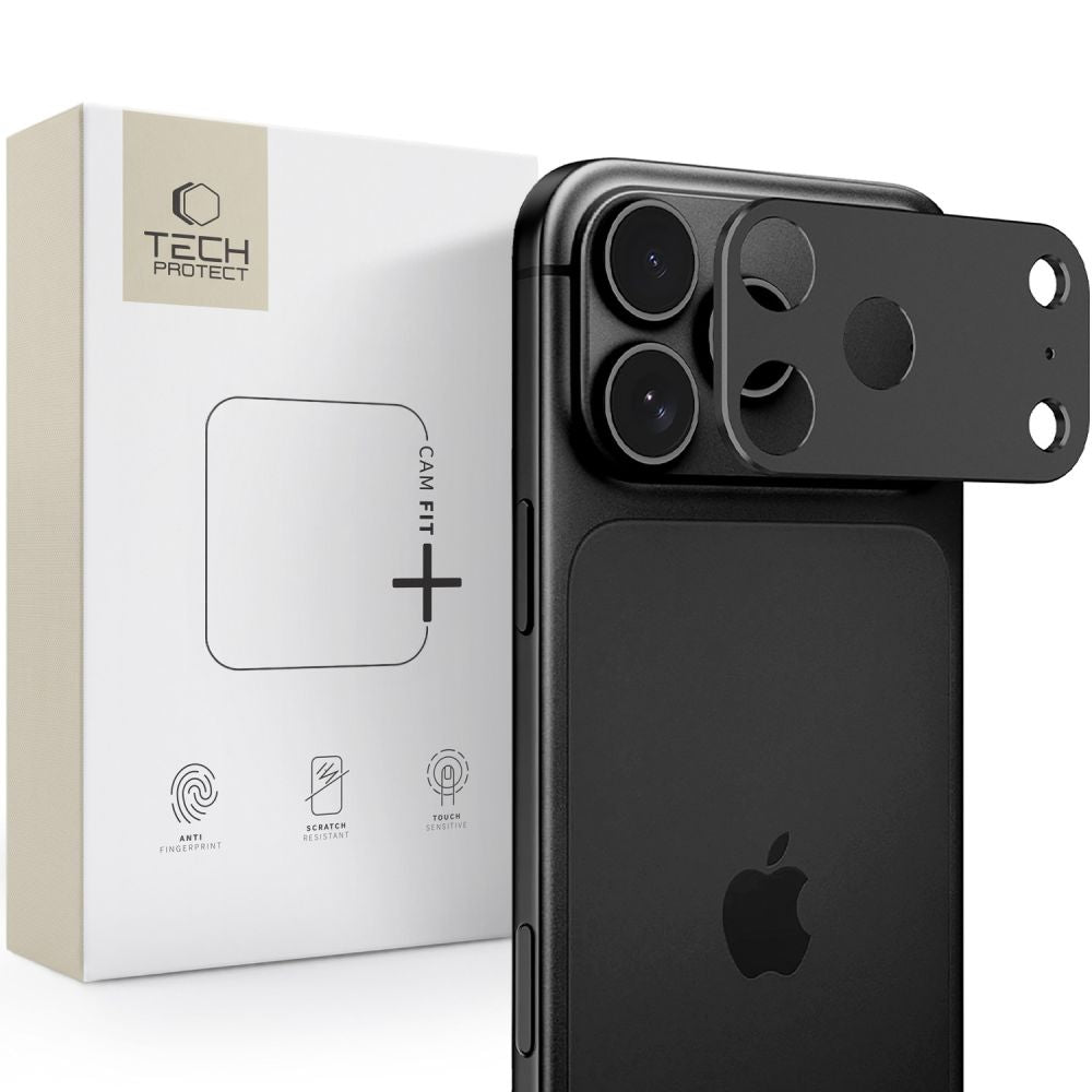 Tech-Protect Camalloy Fit+ objektyvo dangtelis iPhone 18 Pro Max – juodas -- iPhone 18 Pro Max