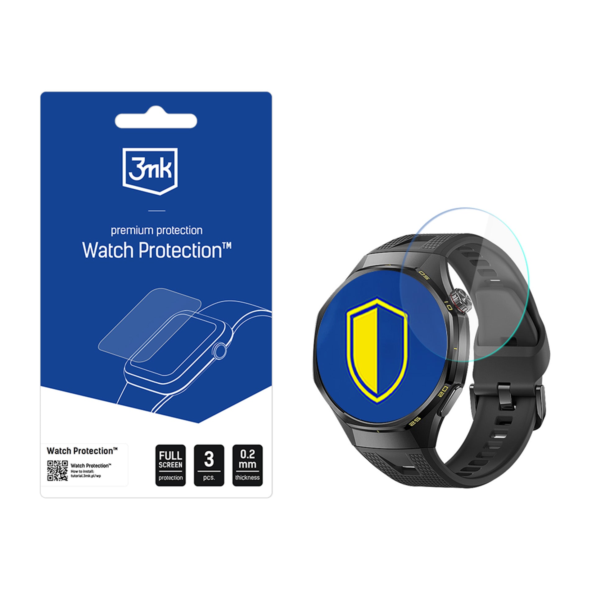 Hibridinis išmaniojo laikrodžio ekrano stiklas 3mk Watch Protection FlexibleGlass Huawei Watch GT 7 46 mm -- Huawei Watch...