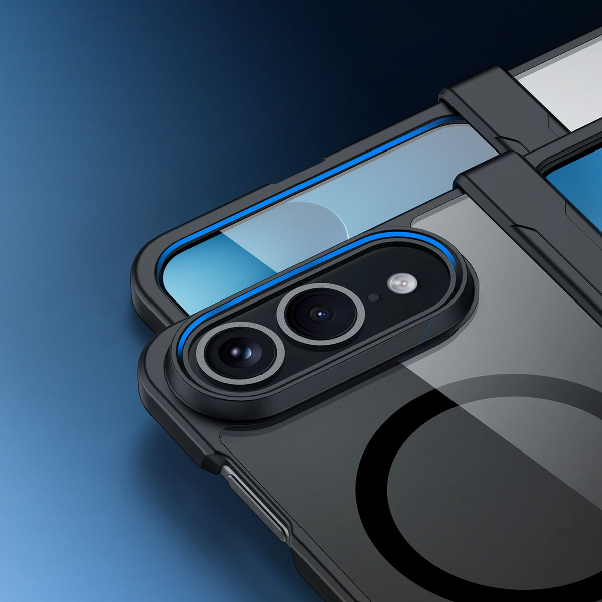 Dux Ducis Aimo Mag dėklas iPhone Duo, suderinamas su MagSafe - juodas -- iPhone Duo