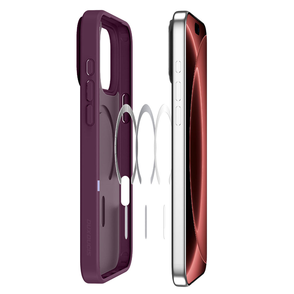 Dux Ducis Yind dėklas, skirtas iPhone 18 Pro Max / 17 Pro Max, suderinamas su MagSafe - vyšninis -- iPhone 18 Pro Max /...