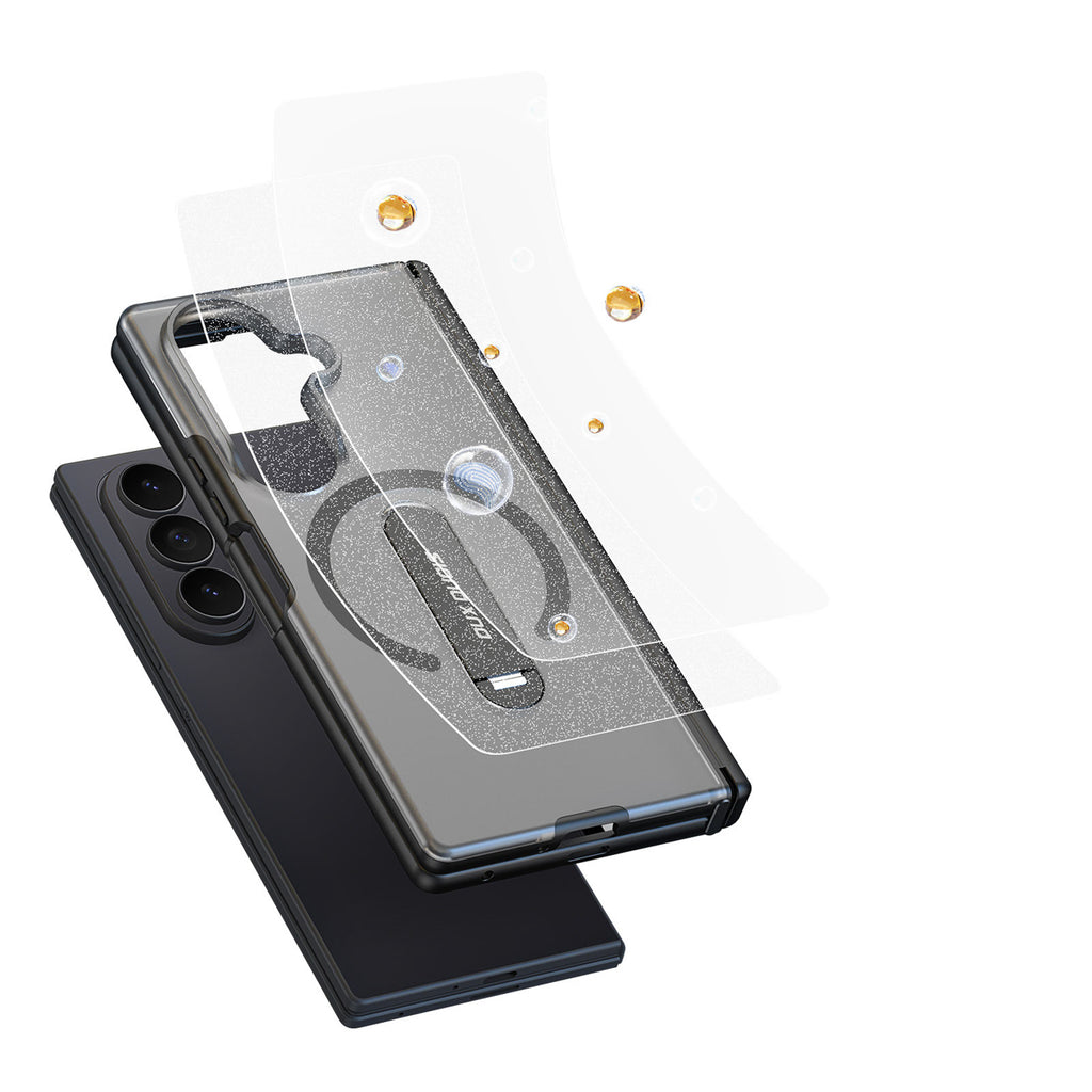 Dux Ducis Kind dėklas telefonui Samsung Galaxy Z Fold 8 Ultra / Z Fold 7 su stovu, suderinamas su MagSafe - juodas --...