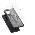 Dux Ducis Kind dėklas telefonui Samsung Galaxy Z Fold 8 Ultra / Z Fold 7 su stovu, suderinamas su MagSafe - juodas --...