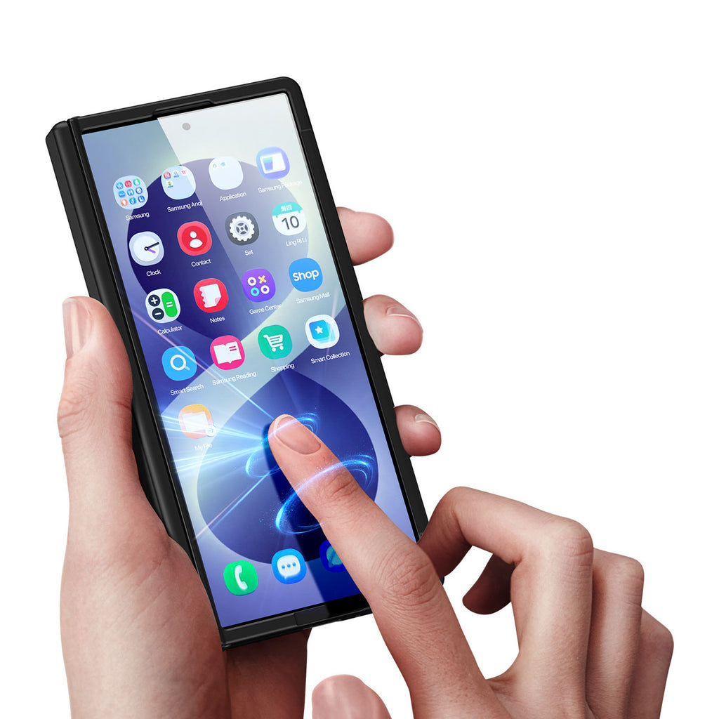 Dux Ducis Kind dėklas telefonui Samsung Galaxy Z Fold 8 Ultra / Z Fold 7 su stovu, suderinamas su MagSafe - juodas --...