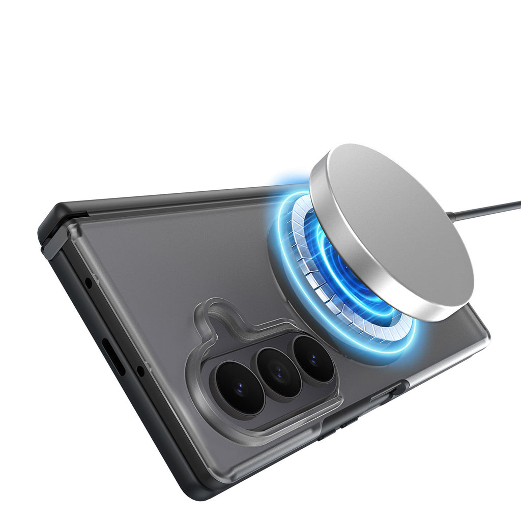 Dux Ducis Kind dėklas telefonui Samsung Galaxy Z Fold 8 Ultra / Z Fold 7 su stovu, suderinamas su MagSafe - juodas --...