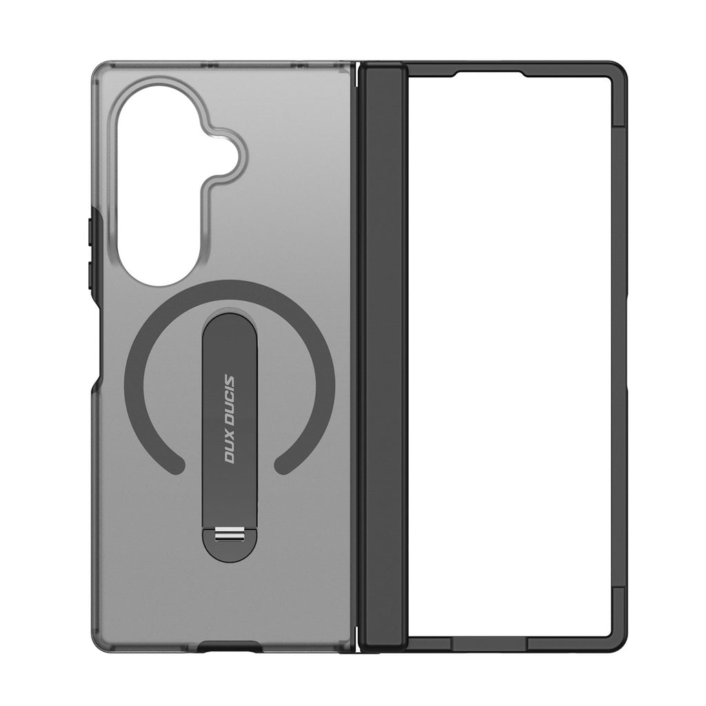 Dux Ducis Kind dėklas telefonui Samsung Galaxy Z Fold 8 Ultra / Z Fold 7 su stovu, suderinamas su MagSafe - juodas --...