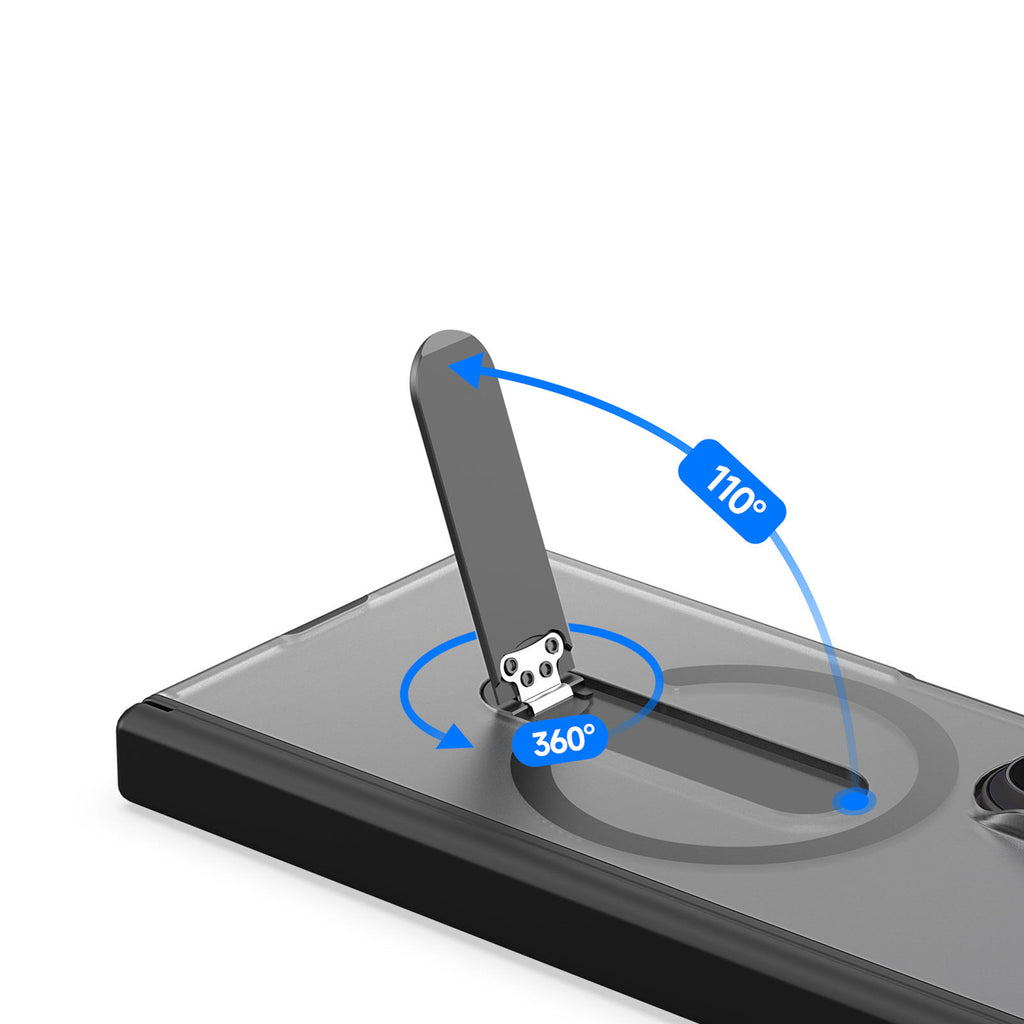 Dux Ducis Kind dėklas telefonui Samsung Galaxy Z Fold 8 Ultra / Z Fold 7 su stovu, suderinamas su MagSafe - juodas --...