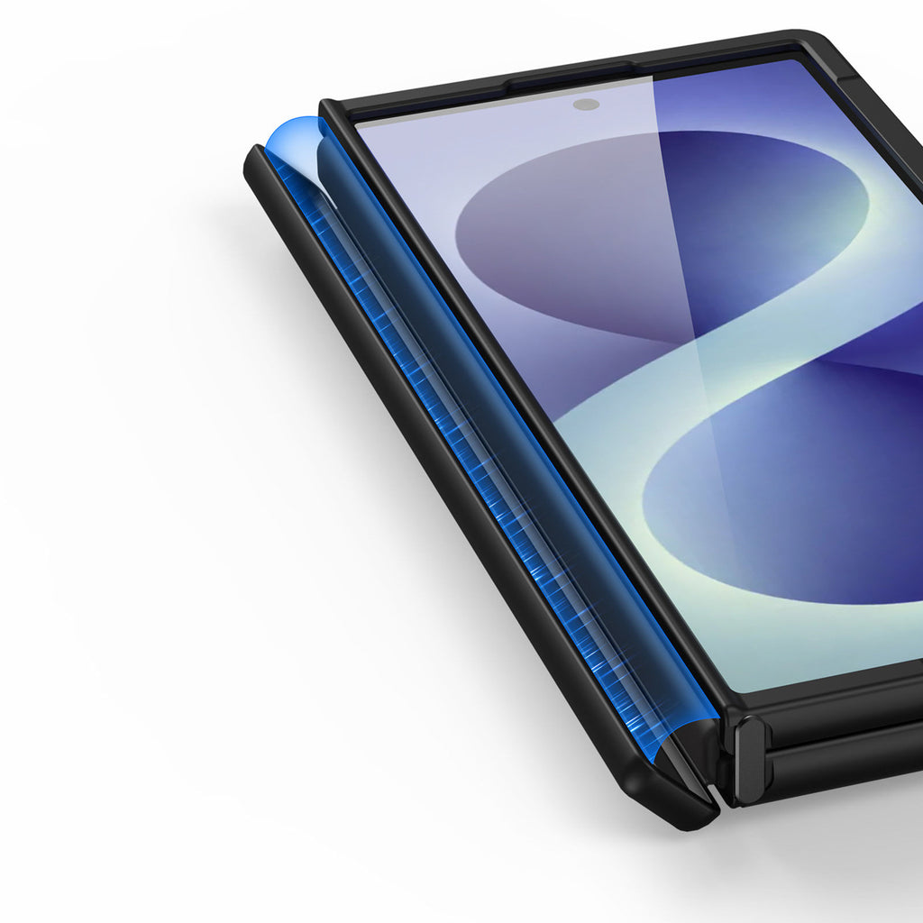 Dux Ducis Kind dėklas telefonui Samsung Galaxy Z Fold 8 Ultra / Z Fold 7 su stovu, suderinamas su MagSafe - juodas --...