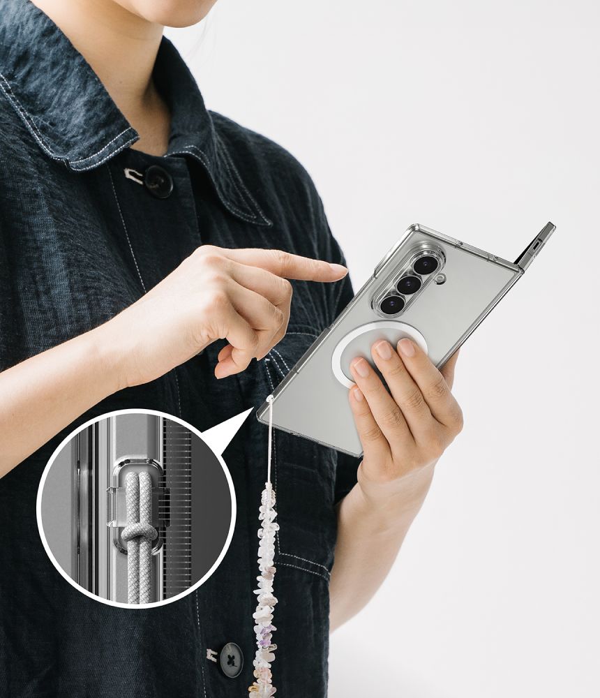 Ringke Slim Magnetic MagSafe dėklas Samsung Galaxy Z Fold 8 - Skaidrus -- Samsung Galaxy Z Fold 8