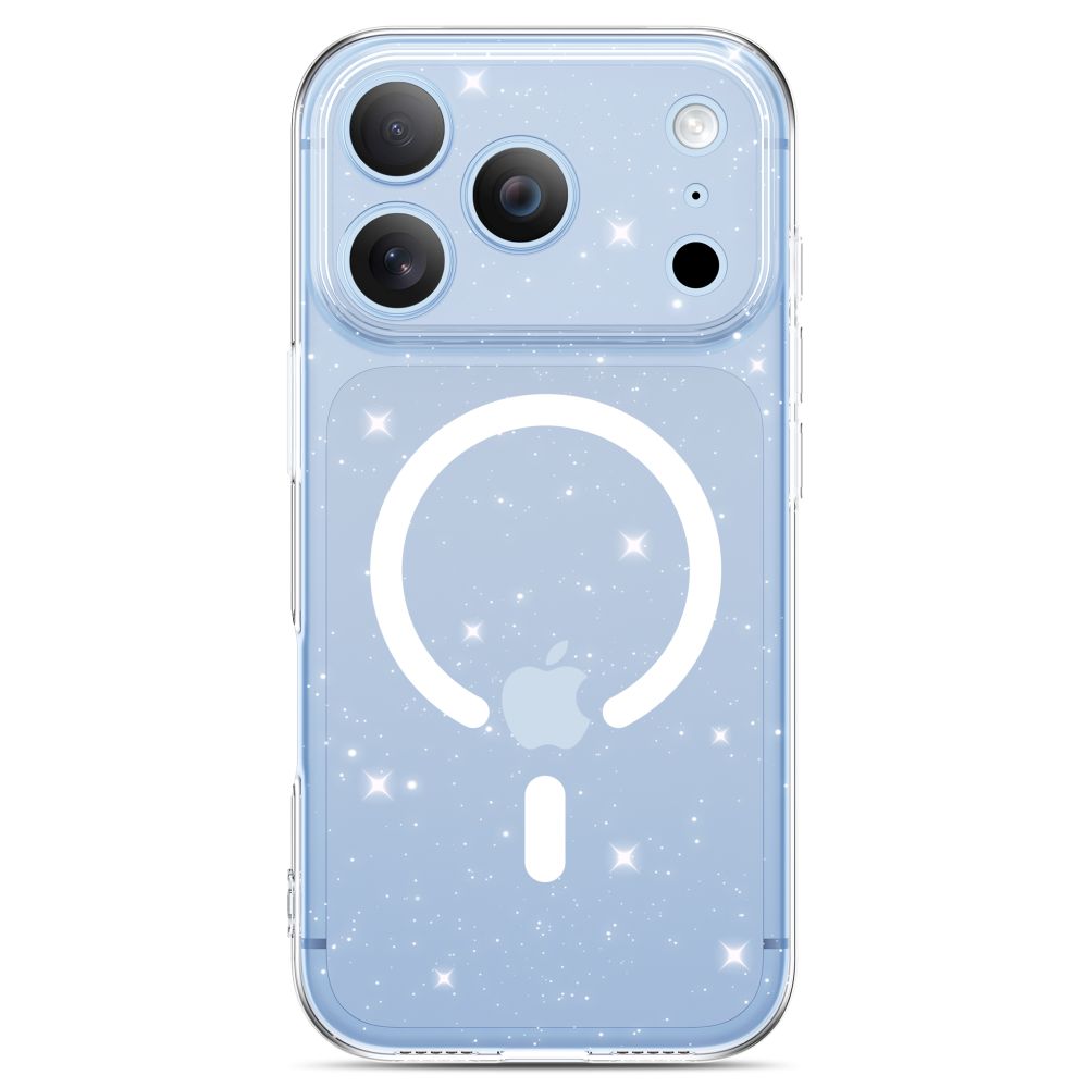 Tech-Protect FlexAir MagSafe dėklas Apple iPhone 17 Pro / 18 Pro - Skaidrus su blizgučiais -- iPhone 17 Pro / iPhone 18 Pro