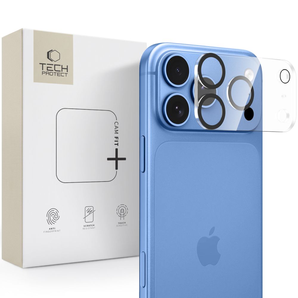 Tech-Protect Cam Fit+ objektyvo apsauga iPhone 18 Pro Max - Skaidri -- iPhone 18 Pro Max