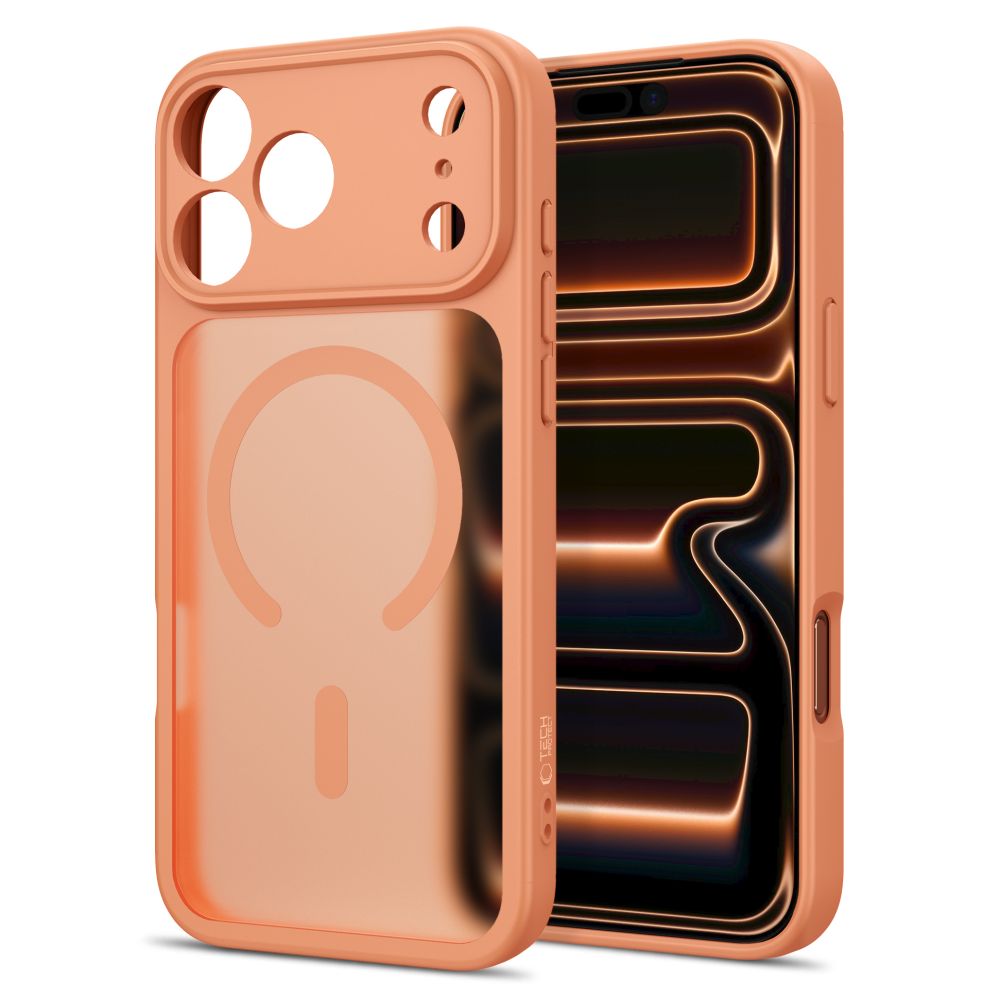 Tech-Protect BasicMag MagSafe dėklas Apple iPhone 17 Pro / 18 Pro - Matinis oranžinis -- iPhone 17 Pro / iPhone 18 Pro