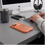 Tech-Protect BasicMag MagSafe dėklas Apple iPhone 17 Pro / 18 Pro - Matinis oranžinis -- iPhone 17 Pro / iPhone 18 Pro