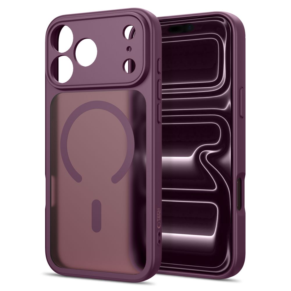 Tech-Protect BasicMag MagSafe dėklas Apple iPhone 17 Pro / 18 Pro - Matinis tamsusis vyšninis -- iPhone 17 Pro / iPhone...
