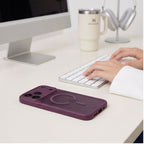 Tech-Protect BasicMag MagSafe dėklas Apple iPhone 17 Pro / 18 Pro - Matinis tamsusis vyšninis -- iPhone 17 Pro / iPhone...