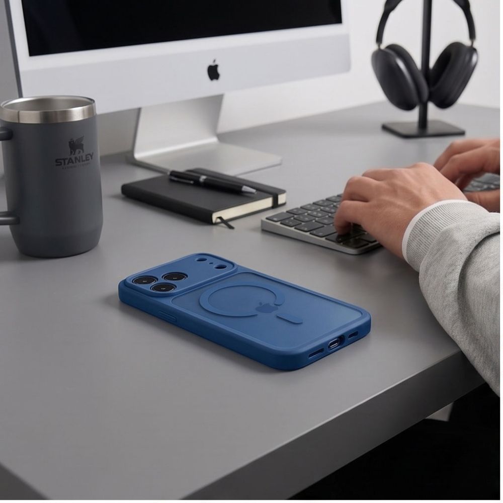 Tech-Protect BasicMag MagSafe dėklas iPhone 17 Pro / 18 Pro - Tamsiai mėlynas matinis -- iPhone 17 Pro / iPhone 18 Pro