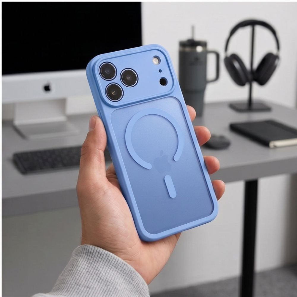 Tech-Protect BasicMag MagSafe dėklas iPhone 17 Pro / 18 Pro - šviesiai mėlyna matinė -- iPhone 17 Pro / iPhone 18 Pro
