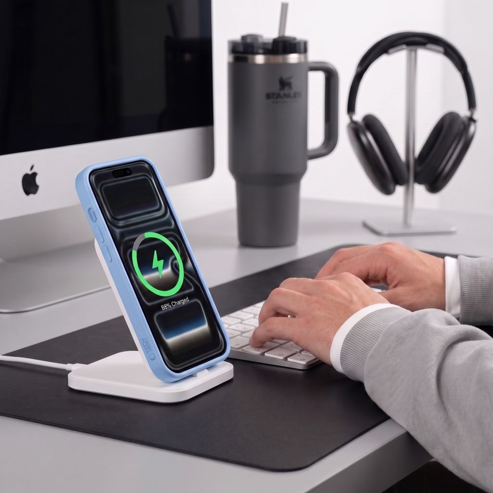 Tech-Protect BasicMag MagSafe dėklas iPhone 17 Pro / 18 Pro - šviesiai mėlyna matinė -- iPhone 17 Pro / iPhone 18 Pro