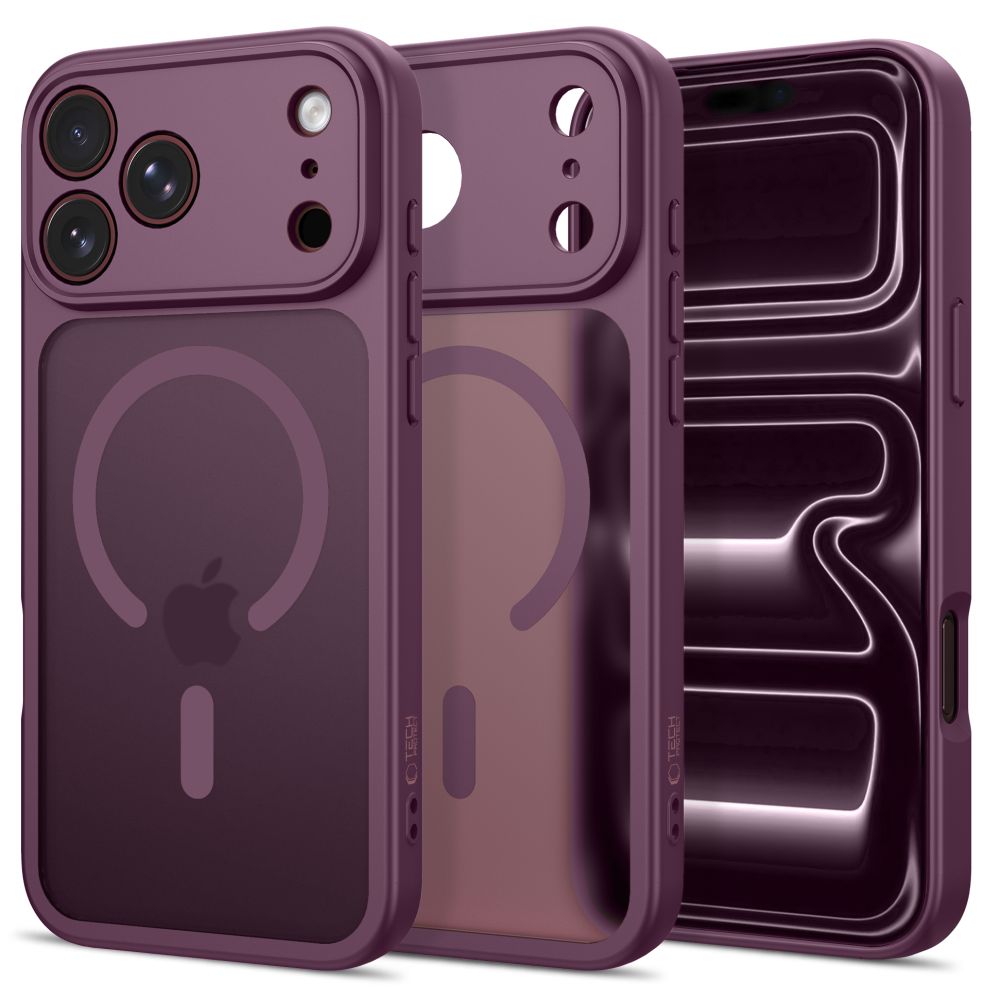Tech-Protect BasicMag MagSafe dėklas iPhone 17 Pro Max / 18 Pro Max - Bordo spalvos matinis -- iPhone 17 Pro Max / iPhone...