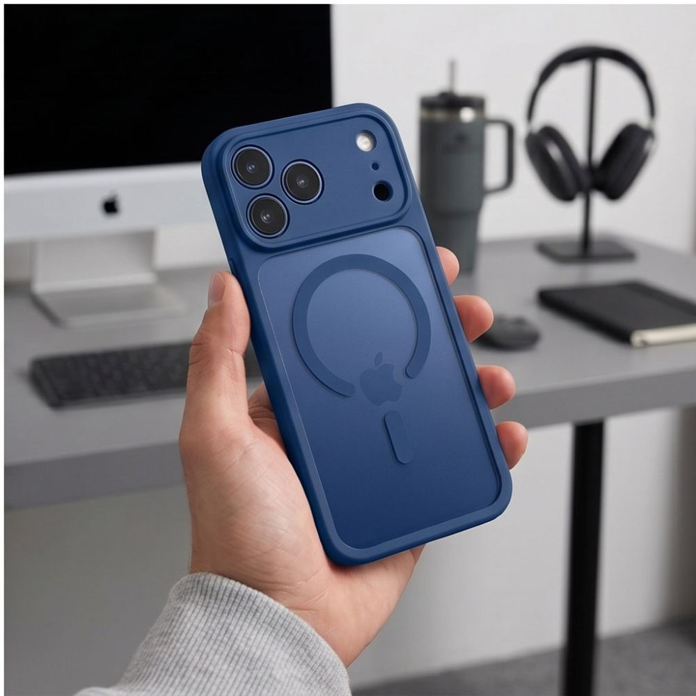 Tech-Protect BasicMag MagSafe dėklas iPhone 17 Pro Max / 18 Pro Max - Matinis tamsiai mėlynas -- iPhone 17 Pro Max /...