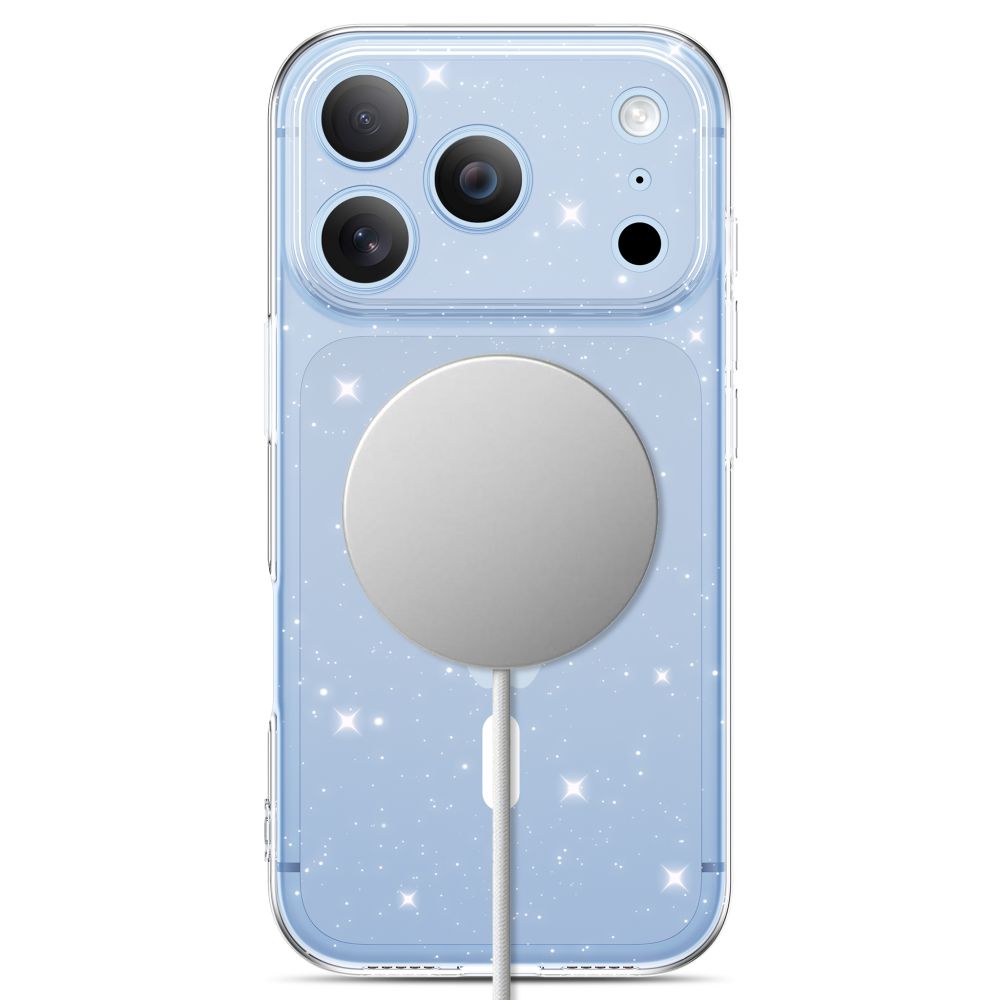 Tech-Protect FlexAir MagSafe dėklas iPhone 17 Pro Max / 18 Pro Max - Skaidrus su blizgesiais -- iPhone 17 Pro Max /...