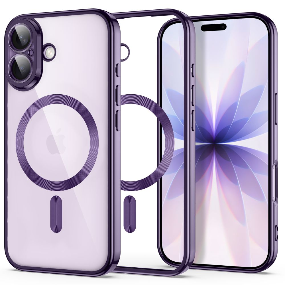 Tech-Protect MagFlex dėklas iPhone 17 - Skaidri violetė -- iPhone 17