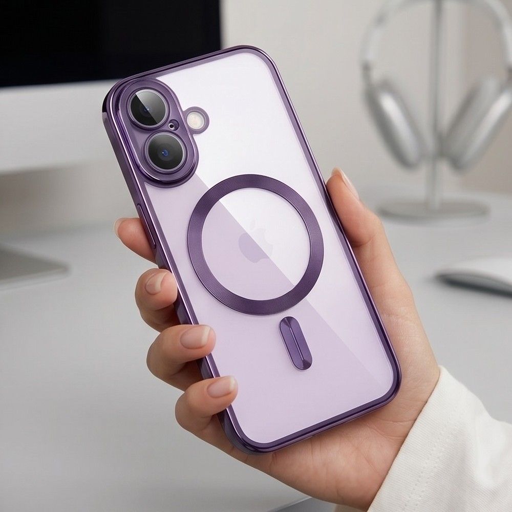 Tech-Protect MagFlex dėklas iPhone 17 - Skaidri violetė -- iPhone 17