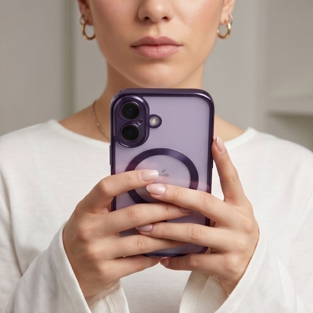 Tech-Protect MagFlex dėklas iPhone 17 - Skaidri violetė -- iPhone 17