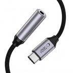 Tech-Protect Ultraboost USB-C to Mini Jack 3.5mm DAC adapteris - tamsiai pilka -- USB Adapters