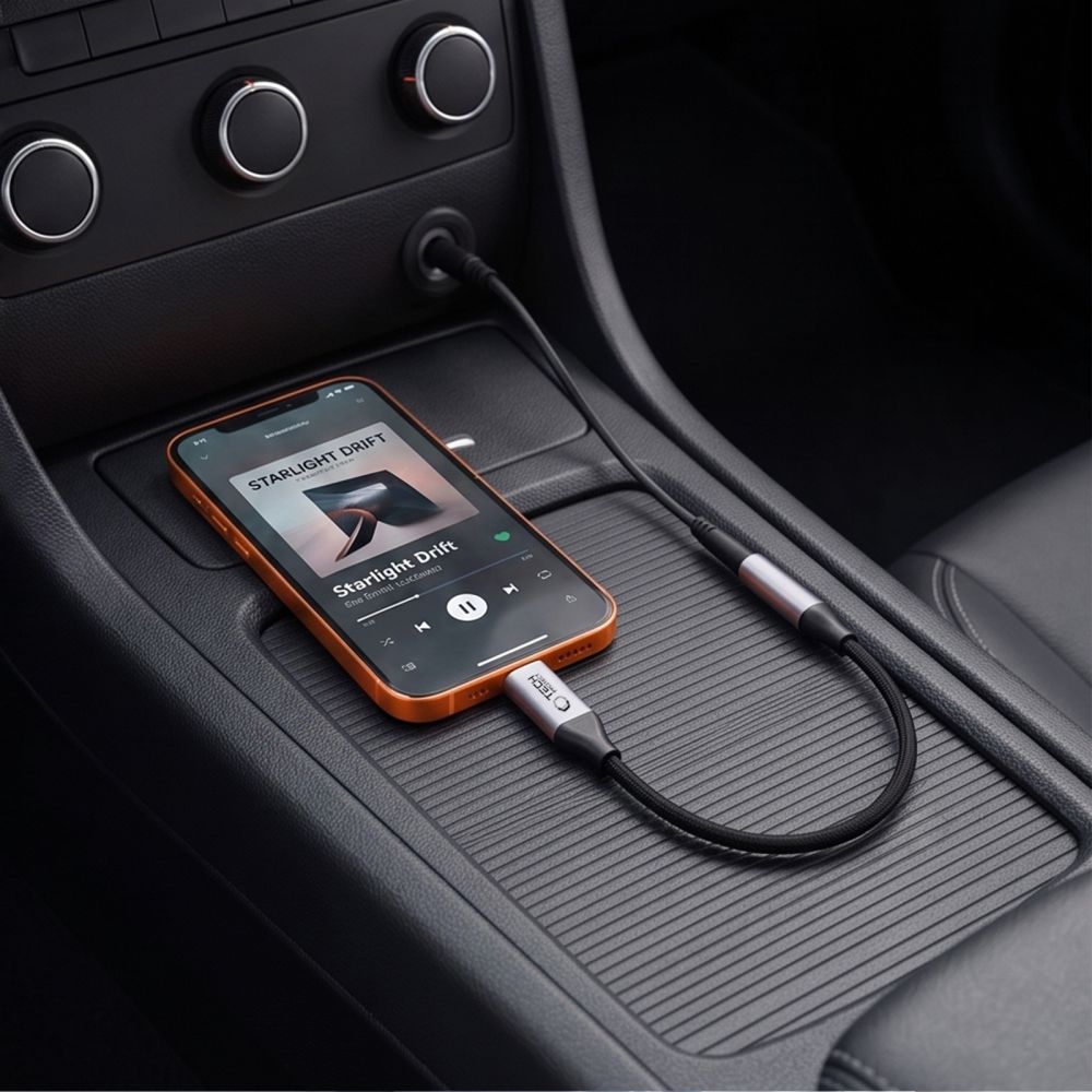 Tech-Protect Ultraboost USB-C to Mini Jack 3.5mm DAC adapteris - tamsiai pilka -- USB Adapters