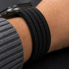 Tech-Protect nailoninė sportinė Apple Watch 44 / 45 / 46 / 49 mm apyrankė - juoda -- Apple Watch