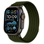 Tech-Protect Nylon Sport Band for Apple Watch 44 / 45 / 46 / 49 mm - Tamsi žalia -- Apple Watch