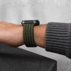 Tech-Protect Nylon Sport Band for Apple Watch 44 / 45 / 46 / 49 mm - Tamsi žalia -- Apple Watch