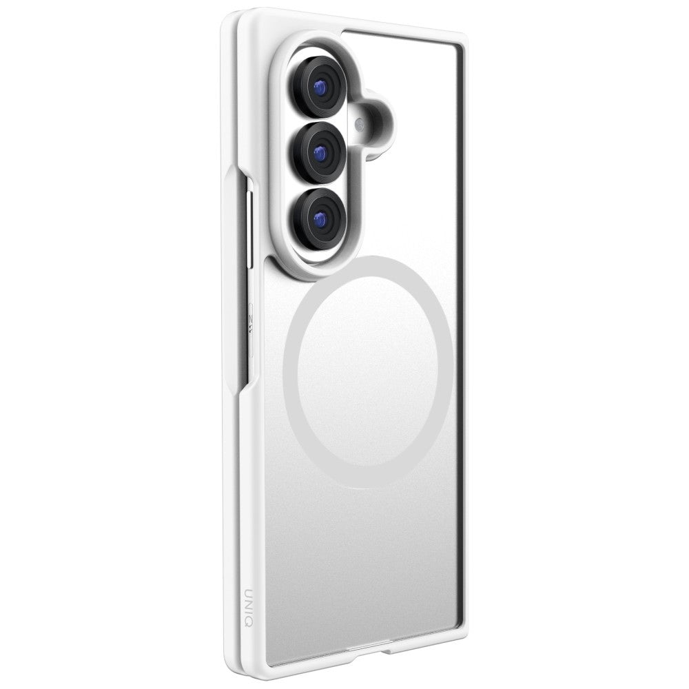 Uniq Veren AF Magclick krūvimo dėklas Samsung Galaxy Z Flip 8 - balta -- Samsung Galaxy Z Flip 8