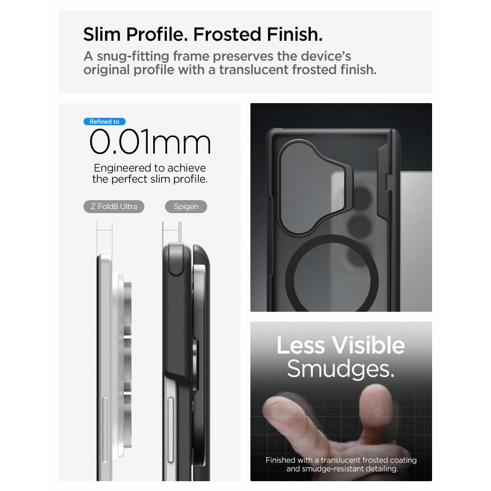 Spigen Optik Armor Pro MagSafe dėklas Samsung Galaxy Z Fold 8 Ultra - Juodas -- Samsung Galaxy Z Fold 8 Ultra