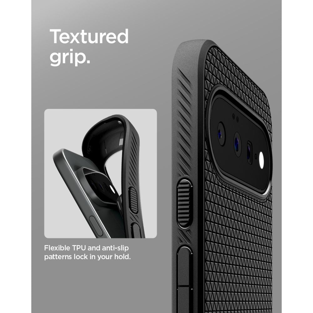 Spigen Liquid Air dėklas Google Pixel 11 - Matinis juodas -- Google Pixel 11