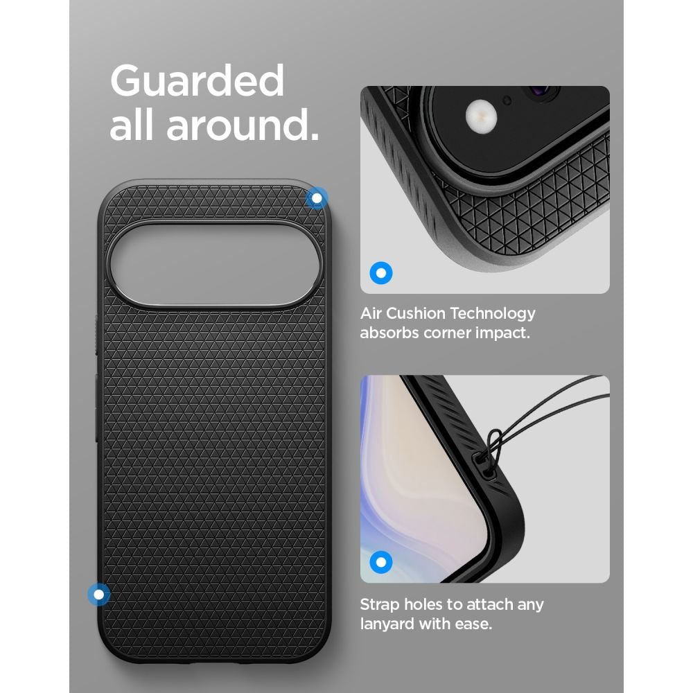Spigen Liquid Air dėklas Google Pixel 11 - Matinis juodas -- Google Pixel 11