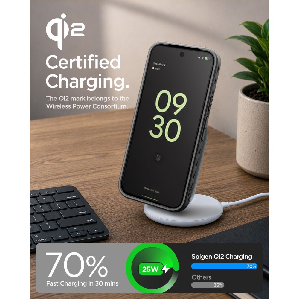 Spigen Liquid Air Mag MagSafe dėklas Google Pixel 11 - matinis juodas -- Google Pixel 11