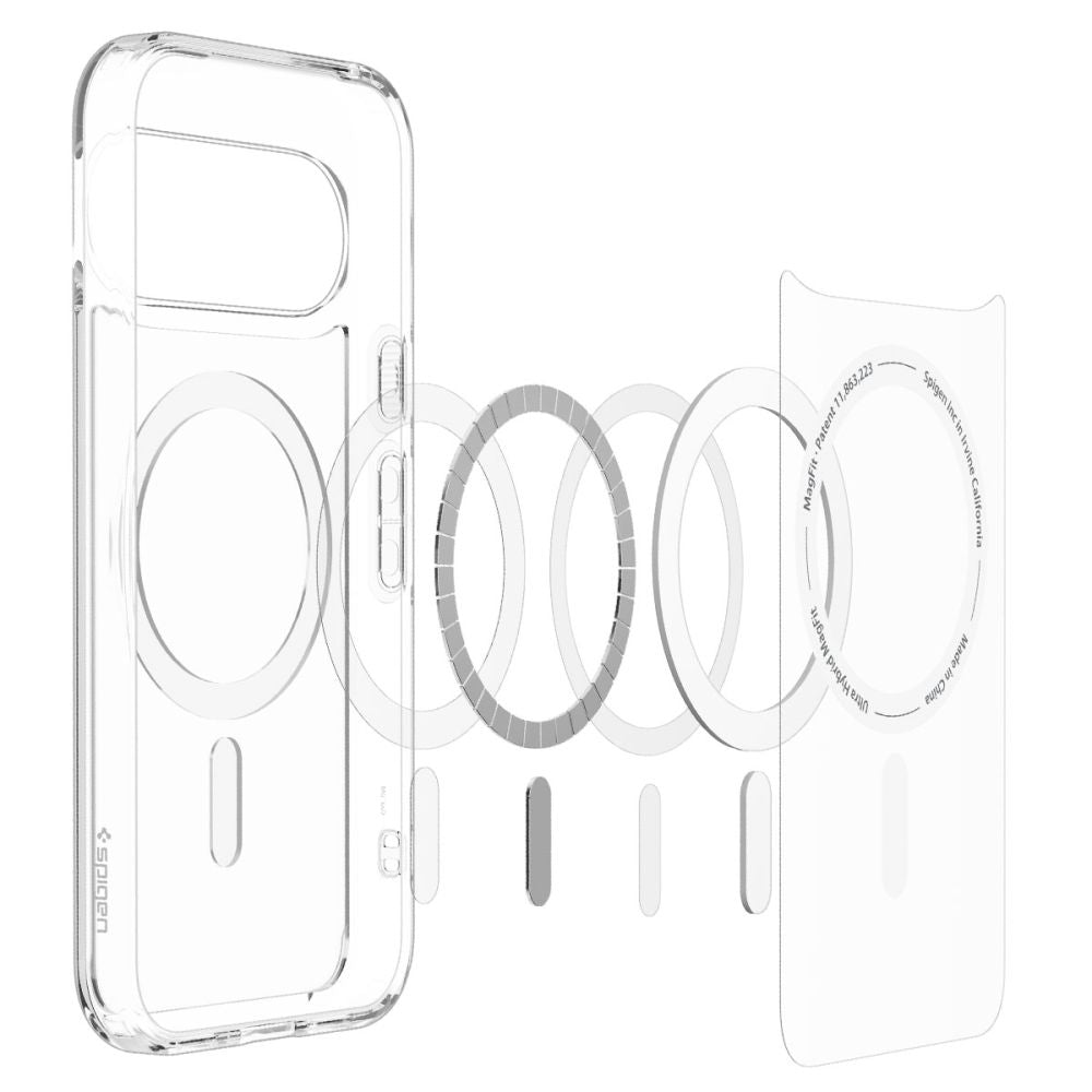 Spigen Ultra Hybrid Mag MagSafe dėklas Google Pixel 11 - skaidrus ir baltas -- Google Pixel 11