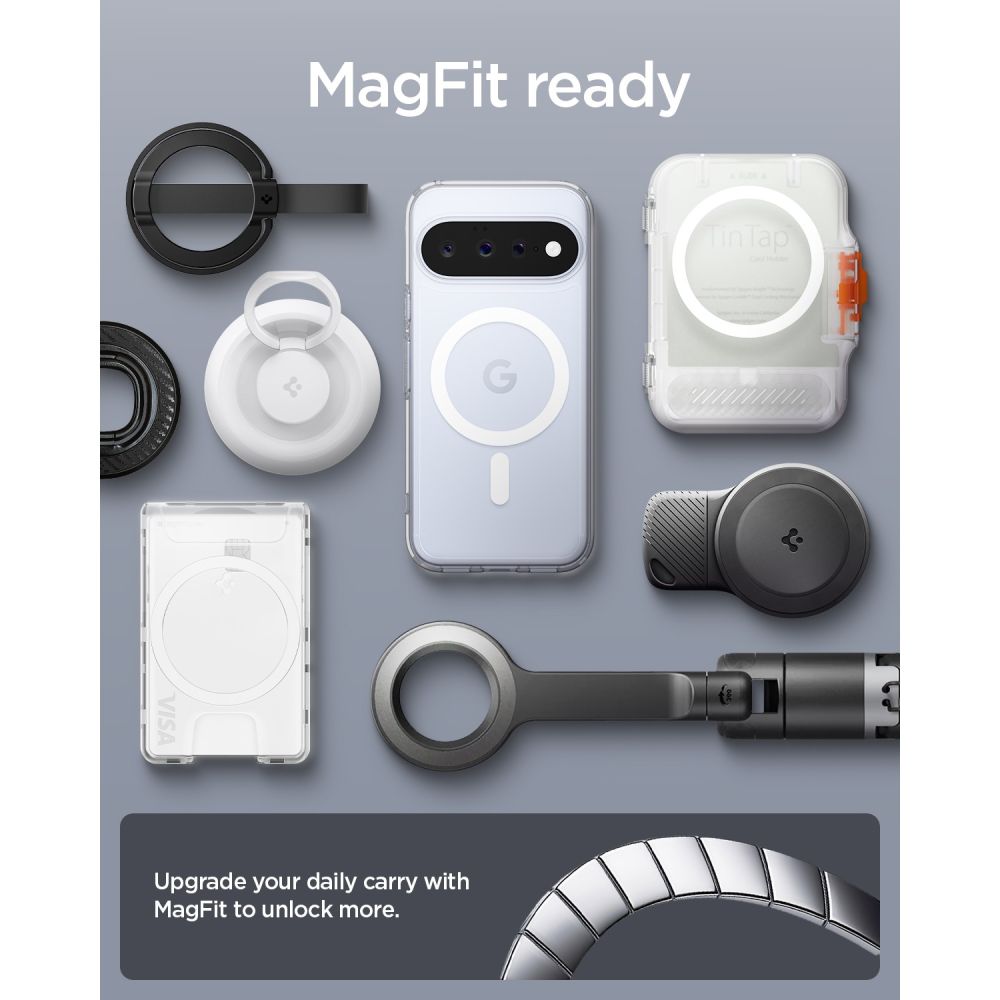 Spigen Ultra Hybrid Mag MagSafe dėklas Google Pixel 11 - skaidrus ir baltas -- Google Pixel 11
