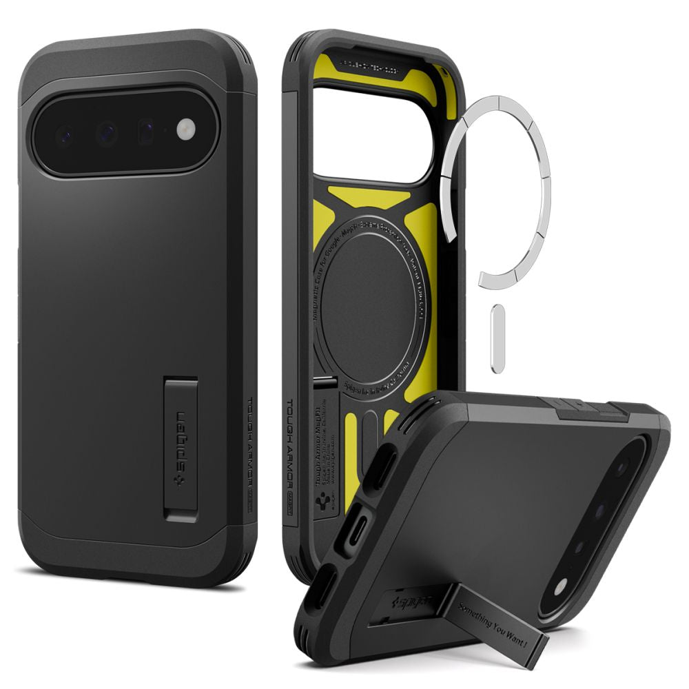 Spigen Tough Armor Mag MagSafe dėklas Google Pixel 11 - juodas -- Google Pixel 11