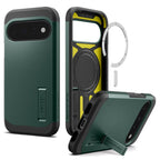 Spigen Tough Armor Mag MagSafe dėklas Google Pixel 11 - Tamsiai žalia -- Google Pixel 11