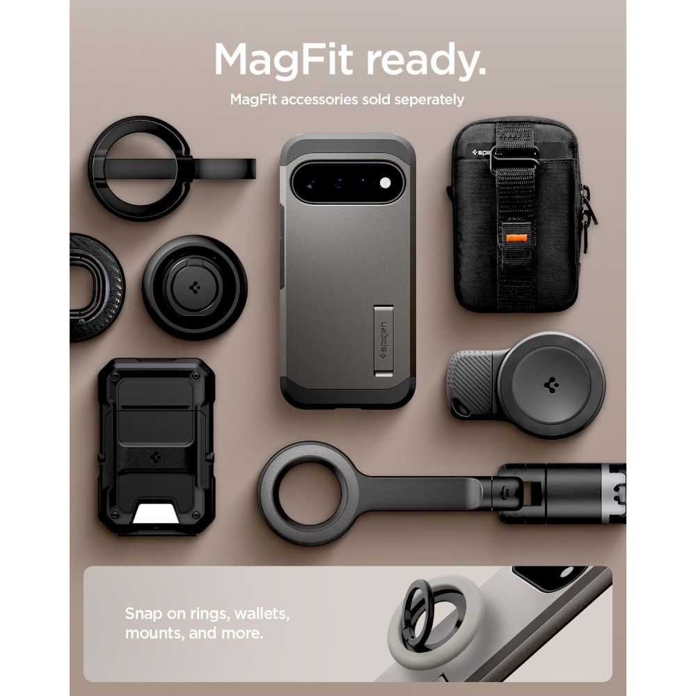 Spigen Tough Armor Mag MagSafe dėklas Google Pixel 11 - Tamsiai pilka -- Google Pixel 11