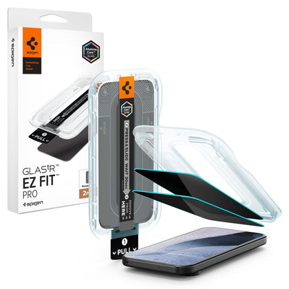 Spigen Glas.tR EZ Fit Pro HD 2-Pack Privatumo grūdintas stiklas Google Pixel 10/11 -- Google Pixel 10 / Google Pixel 11